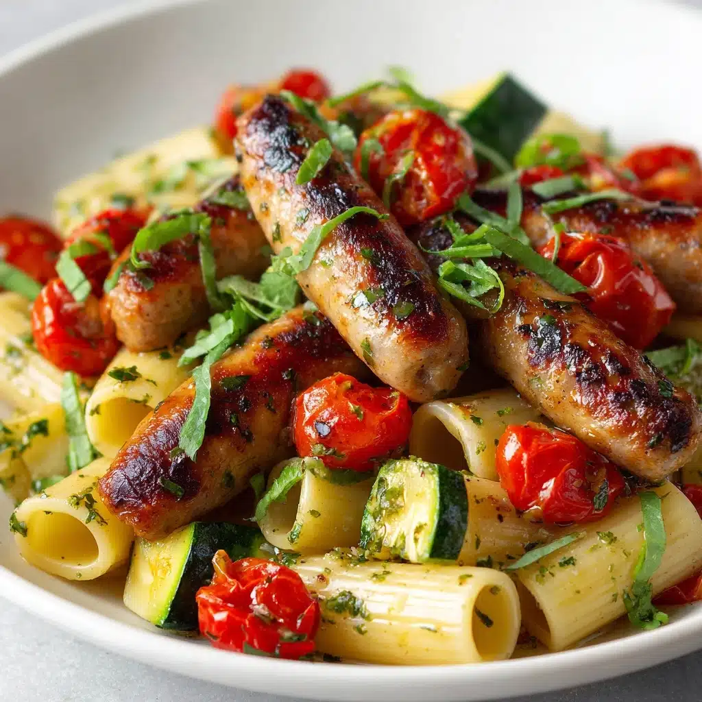 Chicken Sausages with Zucchini and Pasta Recipe