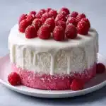Raspberry Coconut Snowball Cake Recipe