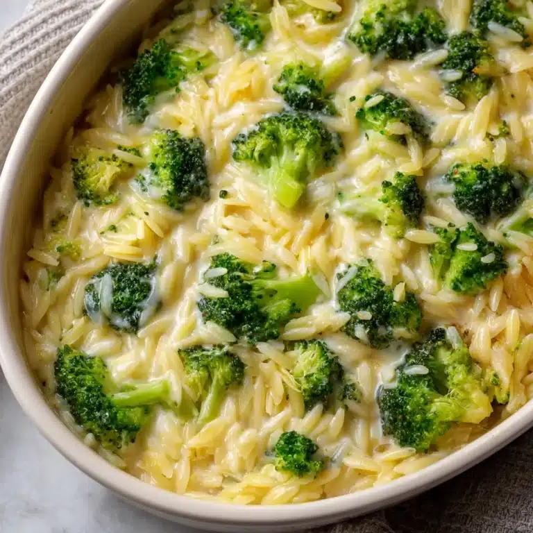 One-Pot Broccoli Cheese Orzo Recipe