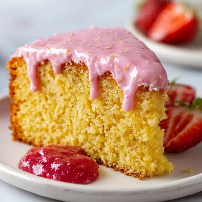 Pound Cake with Strawberry Icing Recipe