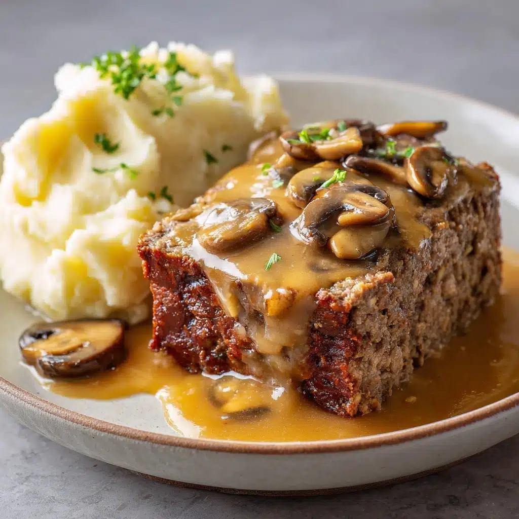 Meatloaf with Mushroom Gravy Recipe - Recipe Image