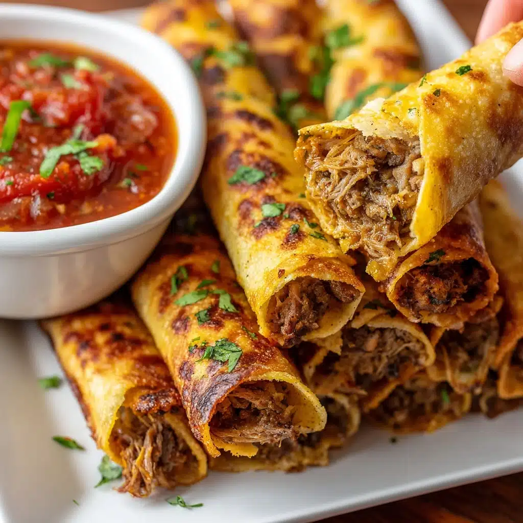 Creamy Baked Chicken Taquitos Recipe - Recipe Image