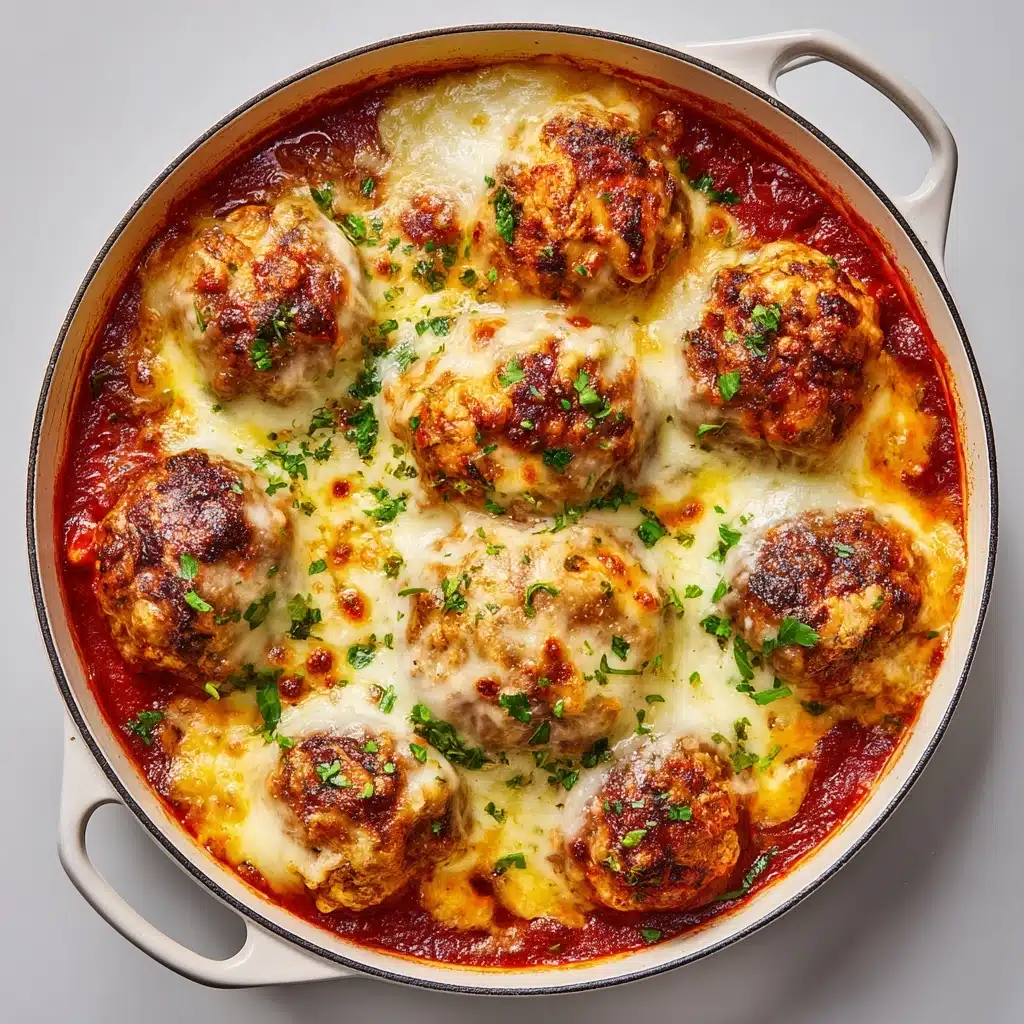 Baked Chicken Parmesan Meatballs Recipe - Recipe Image