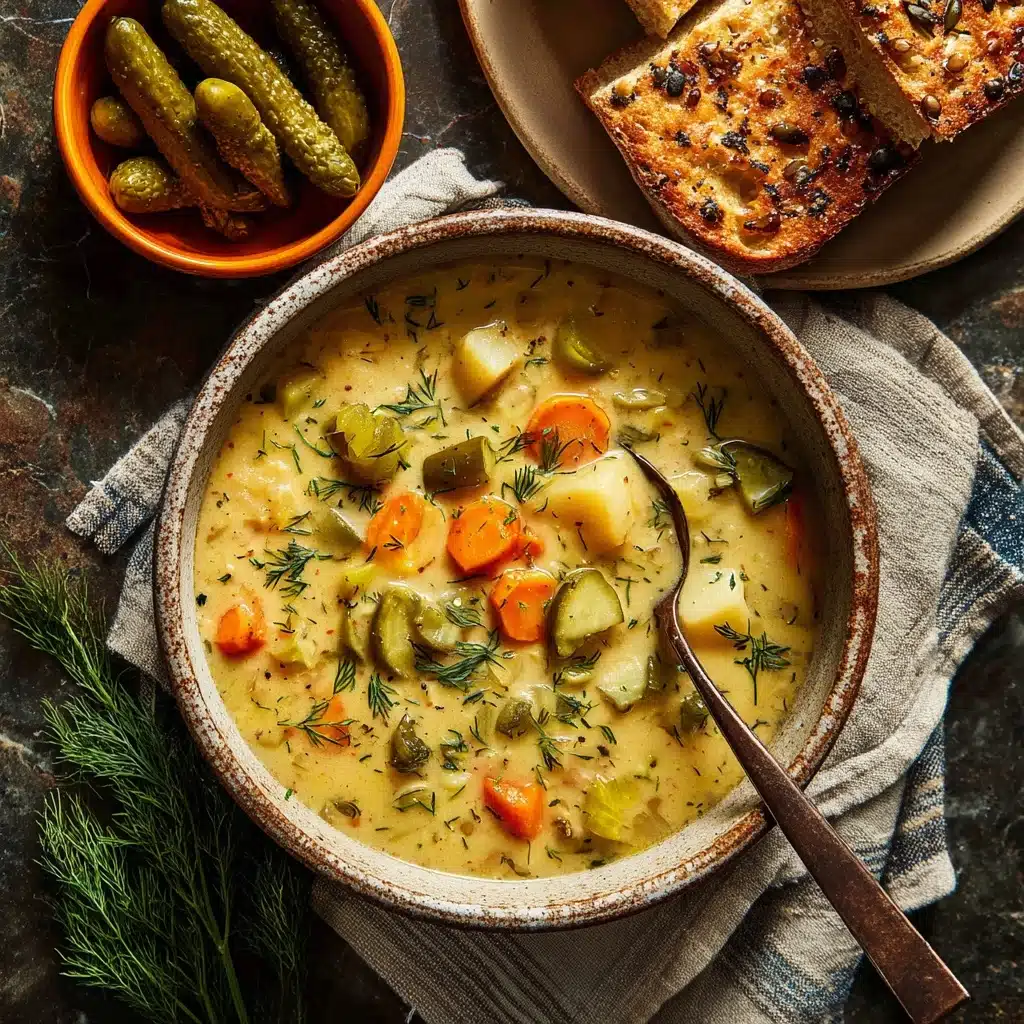 Creamy Dill Pickle Soup (Zupa Ogórkowa) Recipe - Recipe Image