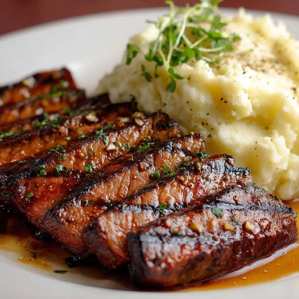 Garlic Butter Steak Bites with Creamy Mashed Potatoes Recipe - Recipe Image