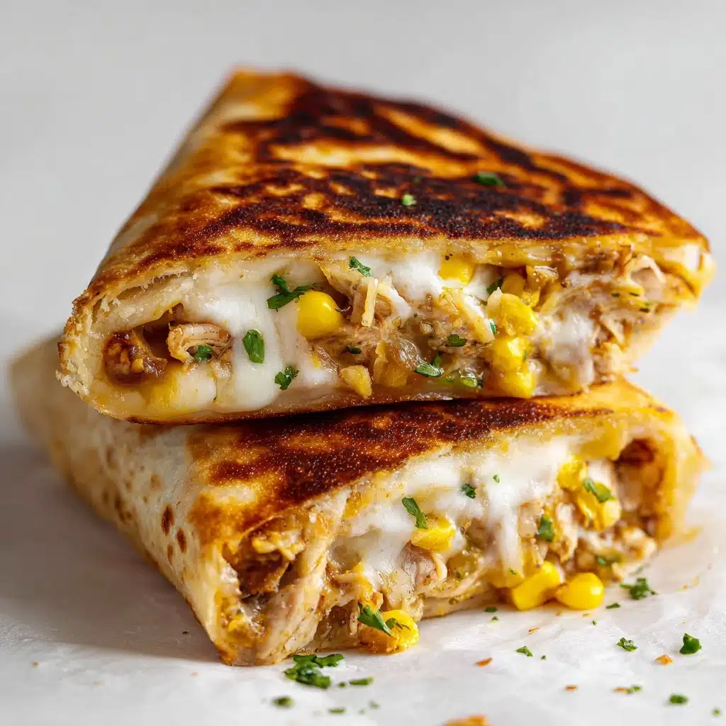 Cheesy Garlic Chicken Wraps Recipe - Recipe Image
