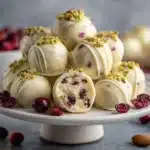 Cranberry Pistachio White Chocolate Truffles Recipe