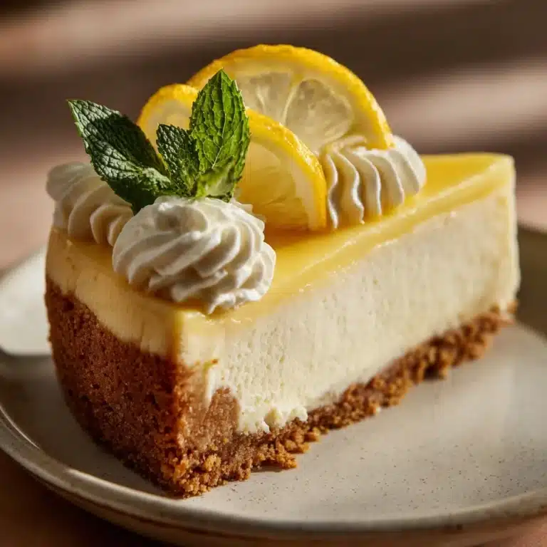 Luscious Lemon Cheesecake Recipe