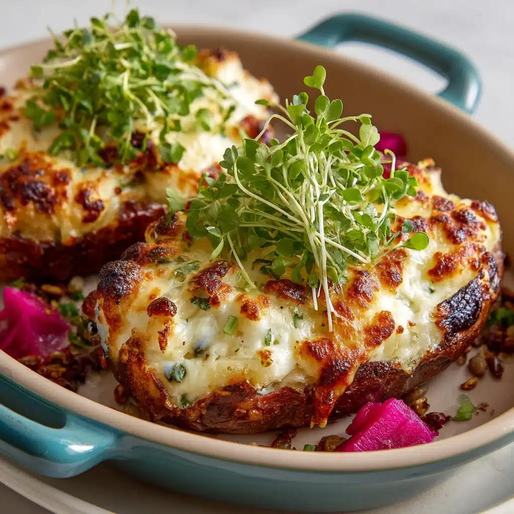 Garlic Stuffed Jacket Potatoes Recipe - Recipe Image