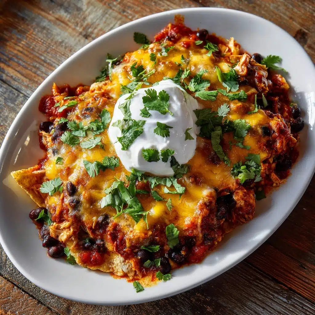 Cheesy Slow Cooker Chicken Enchilada Bake Recipe - Recipe Image