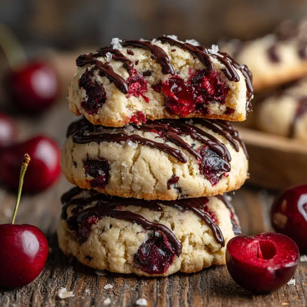 White Chocolate Cherry Shortbread Cookies Recipe - Recipe Image