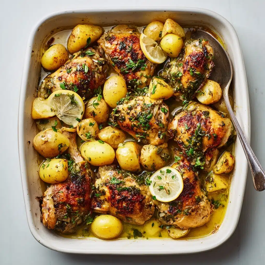 Lemon Greek Chicken and Potatoes Recipe