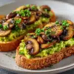 Garlicky Avocado Mushroom Toast Recipe