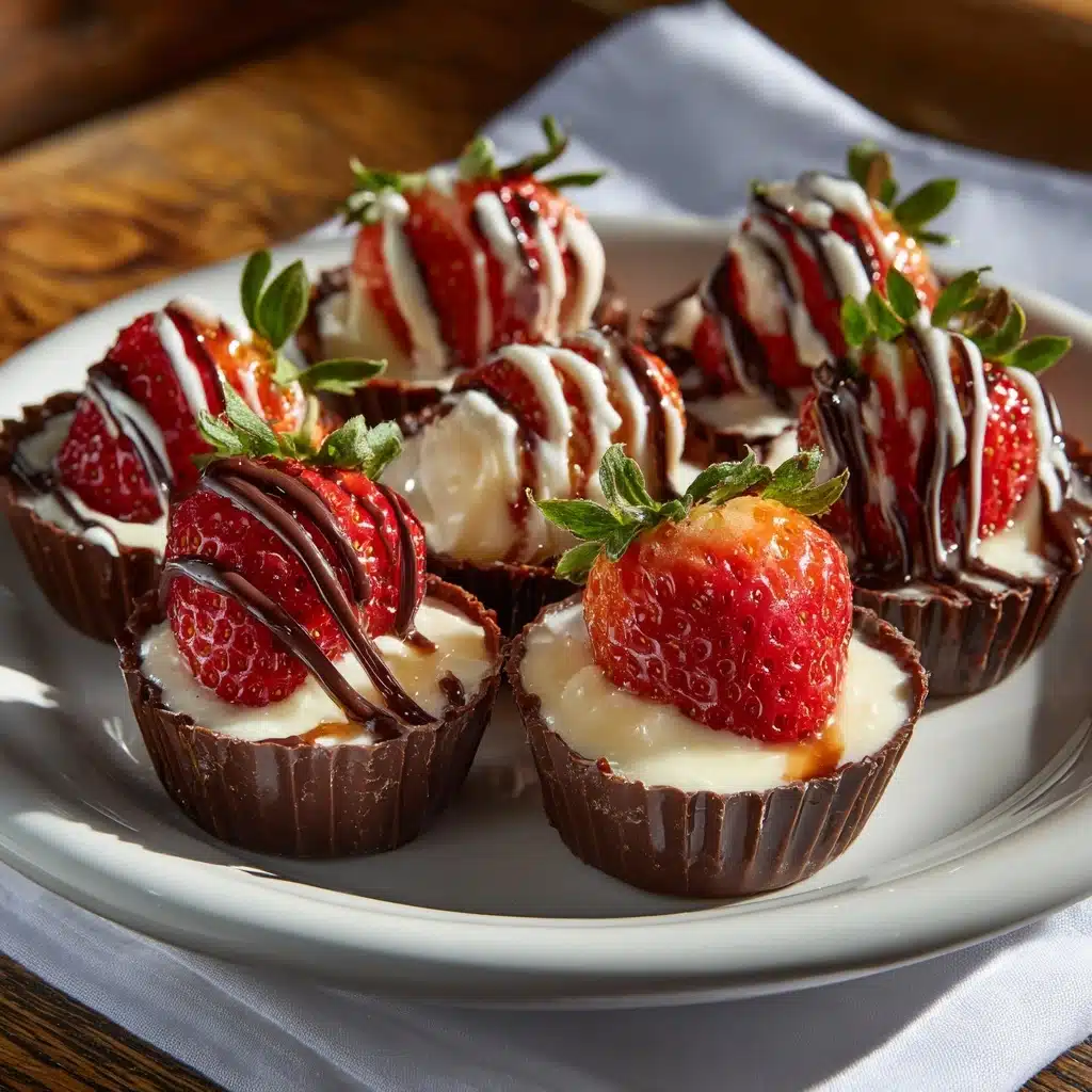 Chocolate Covered Cheesecake Strawberries Recipe - Recipe Image