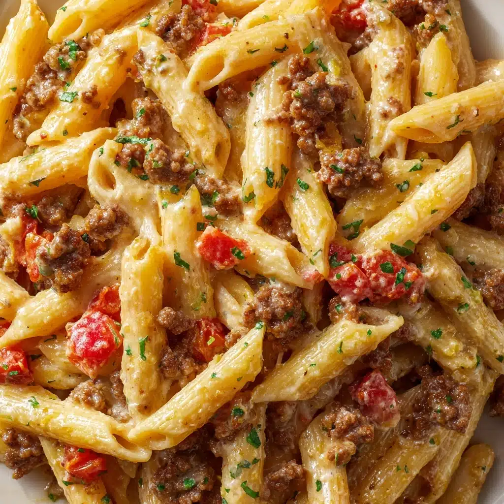 Creamy Rotel Pasta with Ground Beef Recipe - Recipe Image