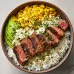 Steak, Avocado & Roasted Corn Bowl Recipe