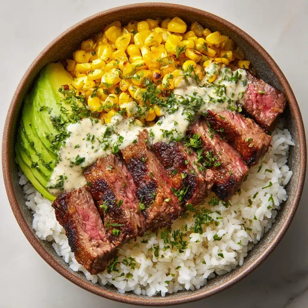 Steak, Avocado & Roasted Corn Bowl Recipe