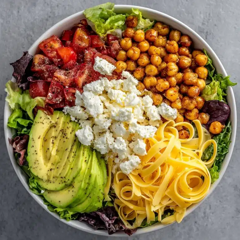 Fresh Chopped Salad with Chickpeas, Feta, and Avocado Recipe