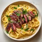 Garlic Butter Steak Lightning Noodles Recipe