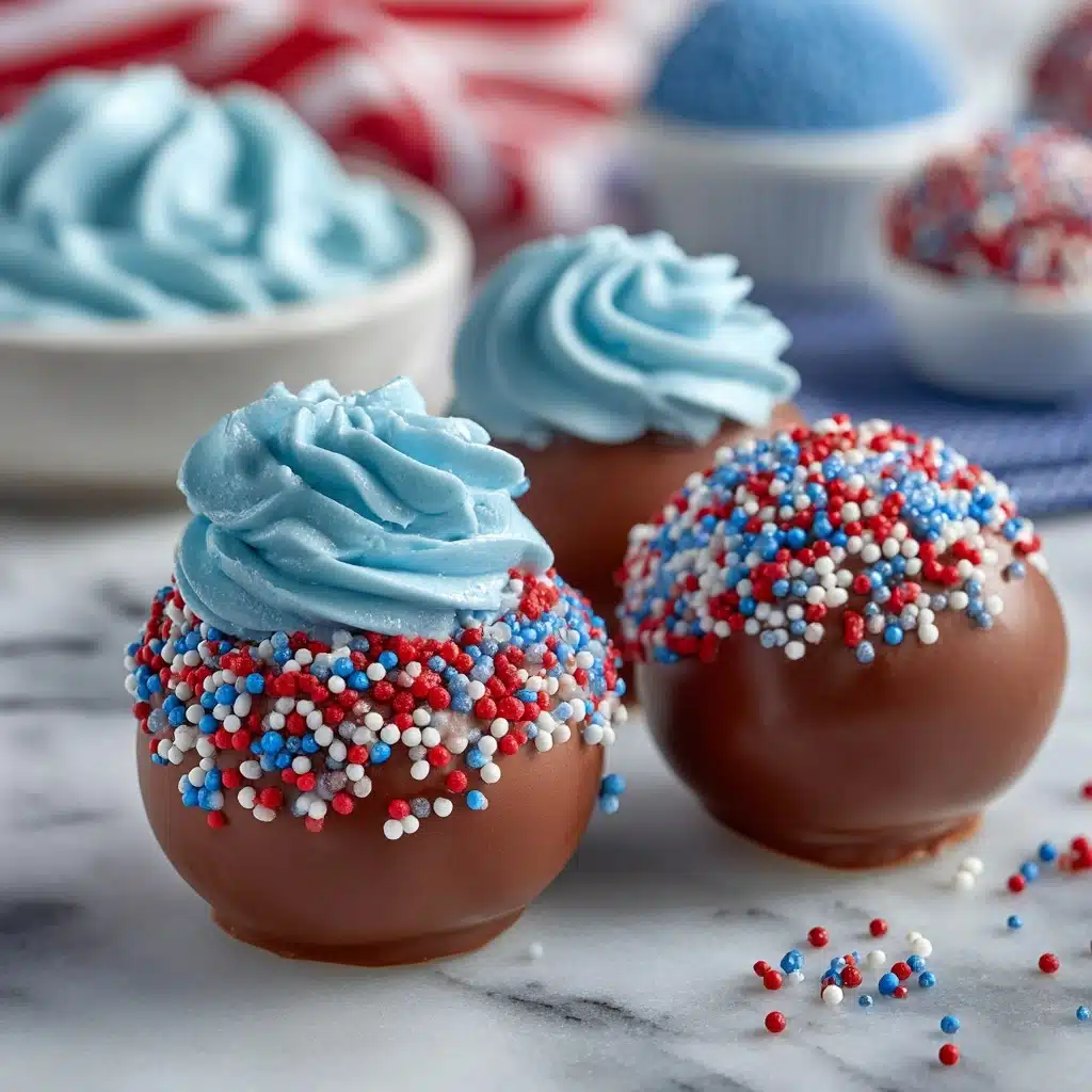 Patriotic Chocolate Cake Balls Recipe - Recipe Image