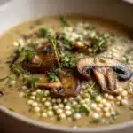 Creamy Mushroom & Pearl Couscous Soup Recipe