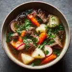 Beef Soup with Carrots and Radish Recipe