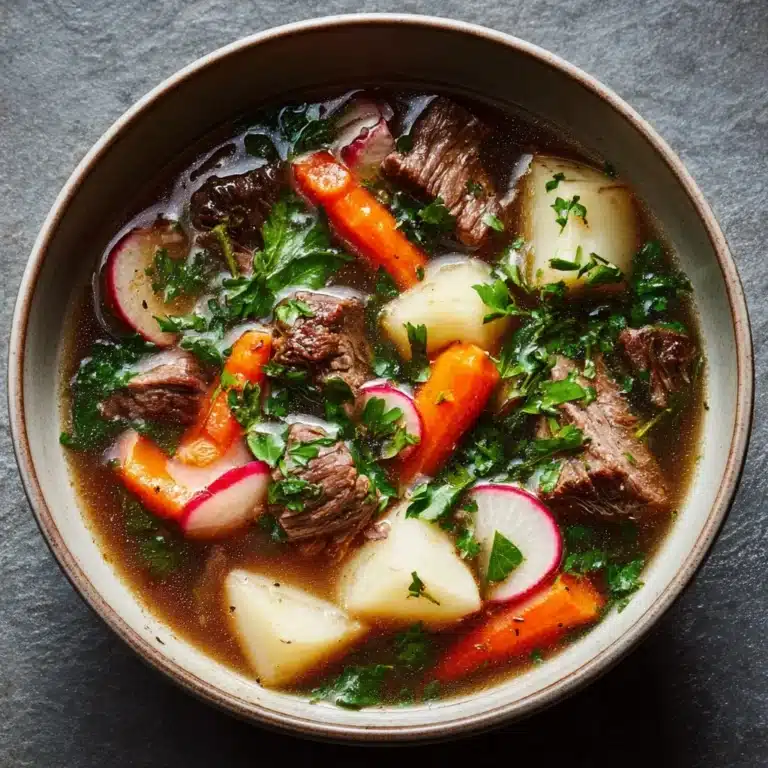 Beef Soup with Carrots and Radish Recipe