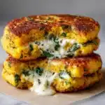 Spinach and Cheese Stuffed Cauliflower Patties Recipe