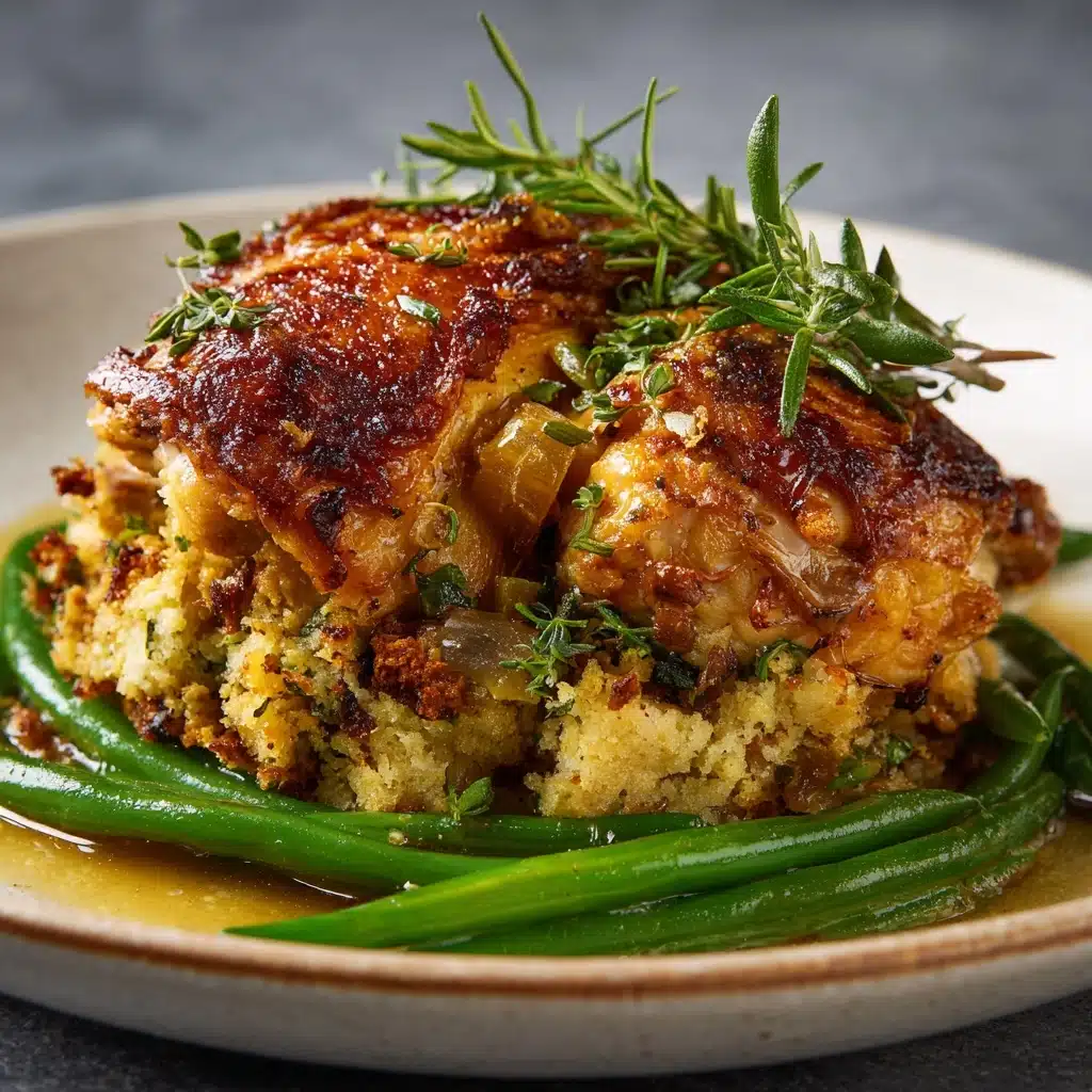 Crock Pot Chicken and Stuffing with Green Beans Recipe - Recipe Image