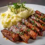 Garlic Butter Steak Bites with Creamy Mashed Potatoes Recipe