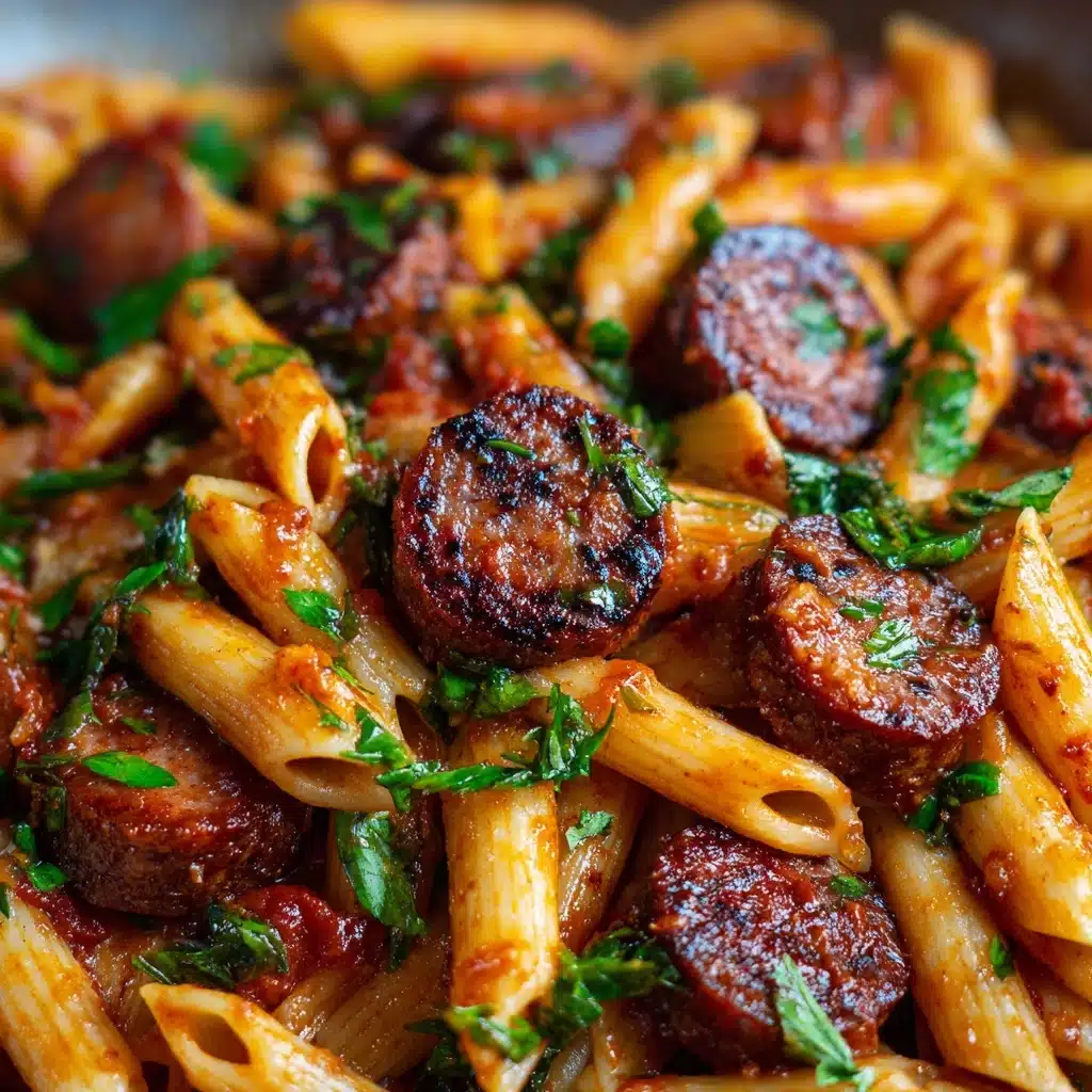Sweet and Tangy BBQ Sausage Pasta Recipe - Recipe Image