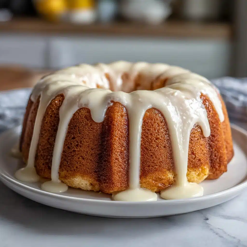 Vanilla Buttermilk Pound Cake with Cream Cheese Glaze Recipe
