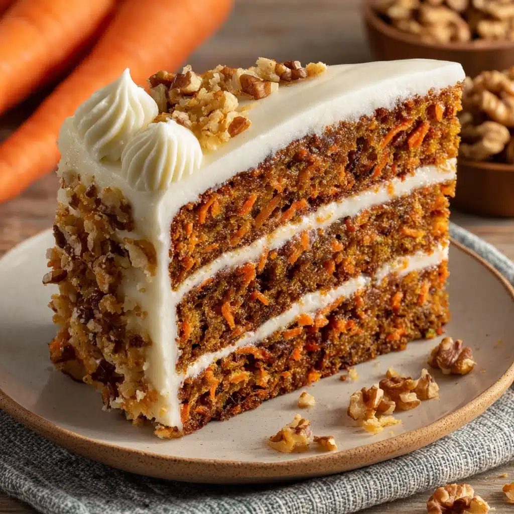 Moist Carrot Cake with Cream Cheese Frosting Recipe - Recipe Image