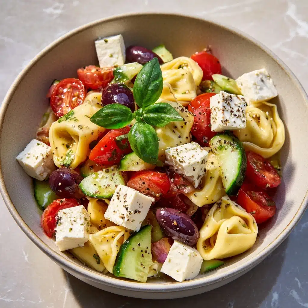 Greek Tortellini Pasta Salad Recipe - Recipe Image