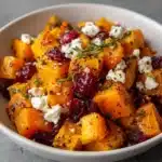 Roasted Butternut Squash with Cranberries & Feta Recipe