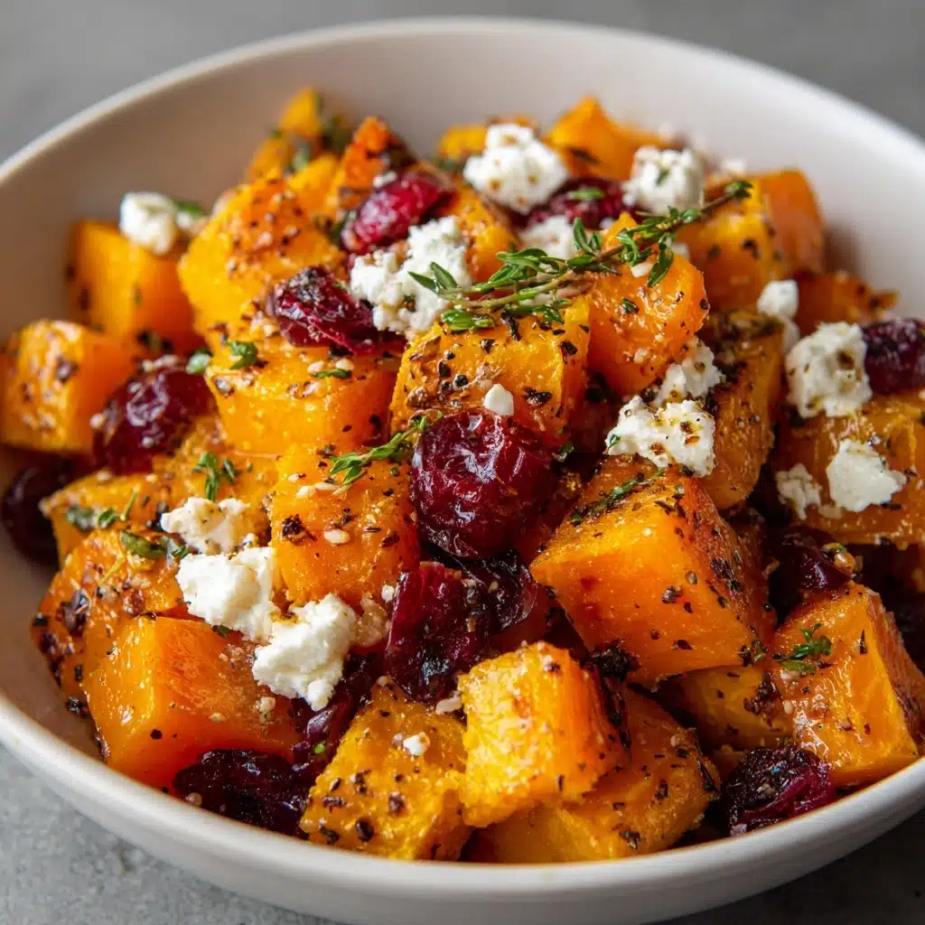 Roasted Butternut Squash with Cranberries & Feta Recipe - Recipe Image