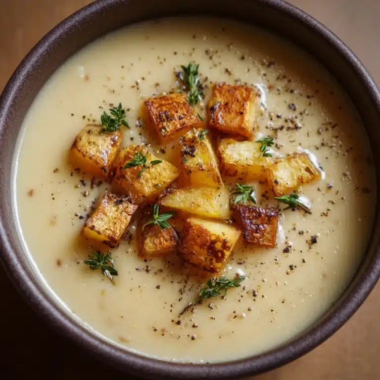 Creamy Roasted Garlic Potato Soup Recipe