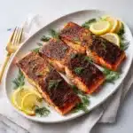 Baked Cajun Salmon with Parmesan Risotto Recipe