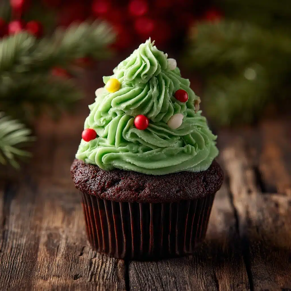 Christmas Tree Brownie Cups Recipe - Recipe Image