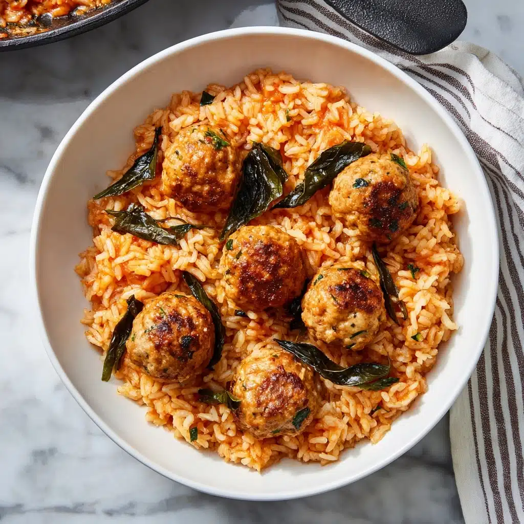 Chicken Meatballs with Risoni in Creamy Tomato Sauce Recipe