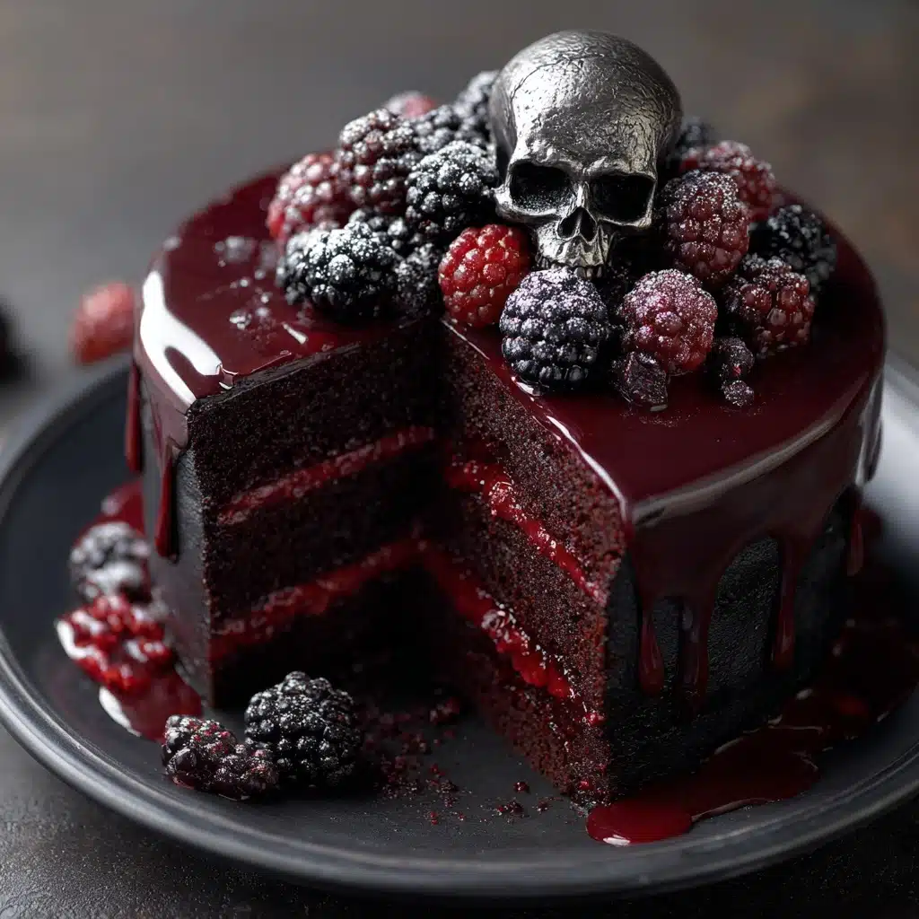 Spooky Black Velvet Halloween Cake Recipe - Recipe Image