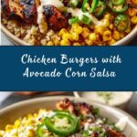Chicken Burgers with Avocado Corn Salsa Recipe