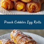Crispy Peach Cobbler Egg Rolls Recipe