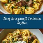 One-Skillet Beef Stroganoff Tortellini Recipe