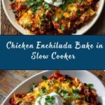 Cheesy Slow Cooker Chicken Enchilada Bake Recipe