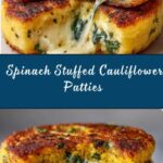 Spinach and Cheese Stuffed Cauliflower Patties Recipe