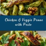 Chicken & Vegetable Penne with Parsley-Walnut Pesto Recipe
