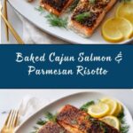 Baked Cajun Salmon with Parmesan Risotto Recipe