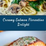 Creamy Salmon Florentine with Spinach and Mushrooms Recipe
