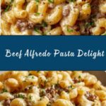 Creamy Ground Beef Alfredo Pasta Recipe